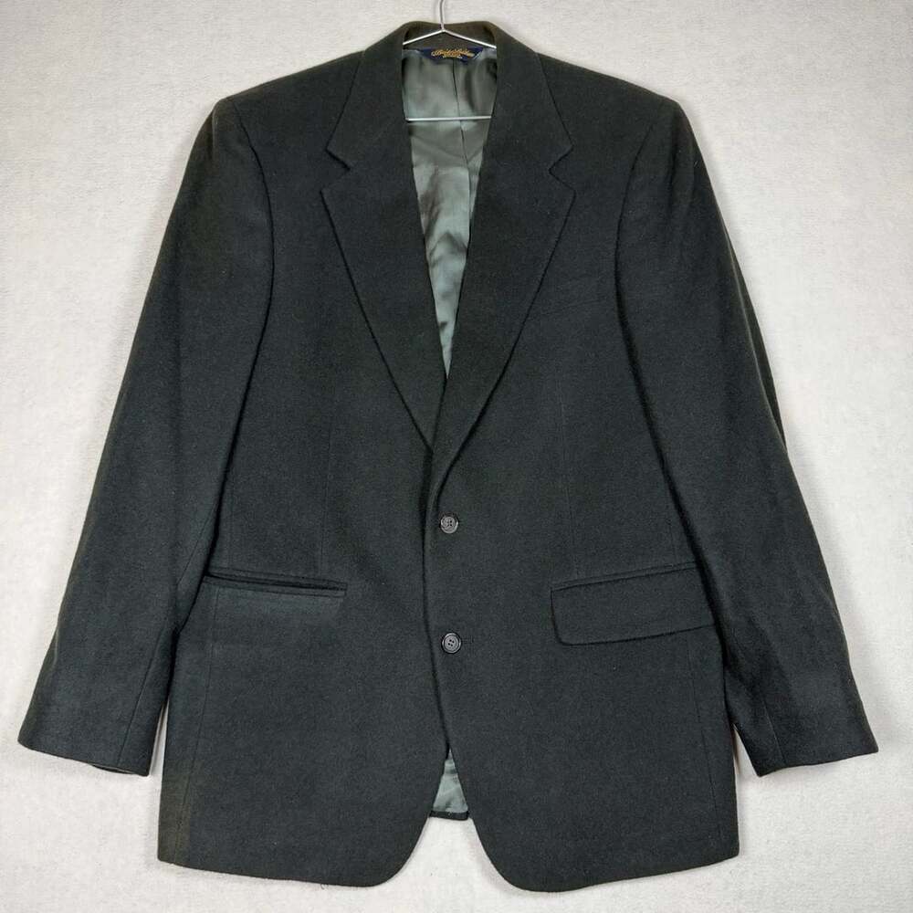 Vintage Brooks Brothers Blazer Mens 39 Green Camel Hair USA Union Sports Coat